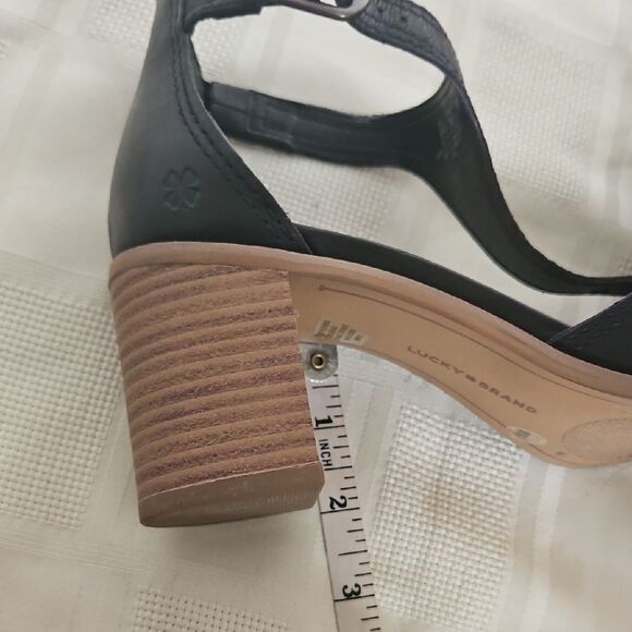 HOST PICK🥳 Lucky Brand Black Heels with Chunky Heel and Ankle Strap - Picture 5 of 16